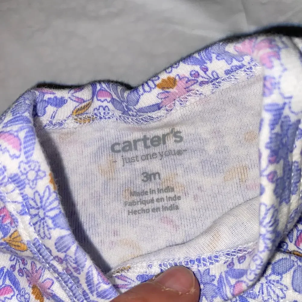 Carter's Just One You Floral 3-Piece Wrap Shirt Bloomers Headband Set 3 Months